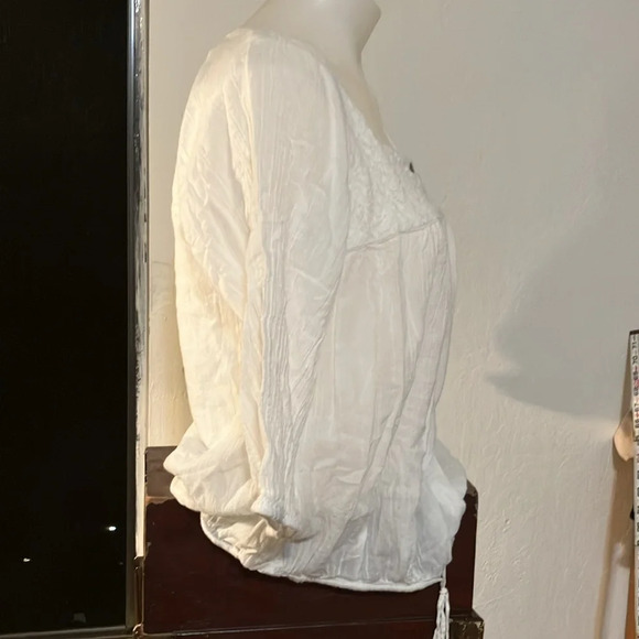 🌈 Nine West Vintage America 100% cotton top drawstring waist size Small - Picture 4 of 8